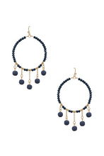 Charger l'image dans la galerie, Boucle d'oreille en perles rondes avec breloque boule d'argile
