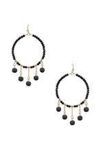 Charger l'image dans la galerie, Boucle d'oreille en perles rondes avec breloque boule d'argile
