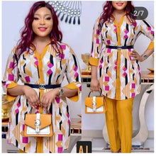 Charger l'image dans la galerie, Pantalon Dashiki avec manteau Long, 4 tailles africaines, costume 2 pièces pour femmes (TZ11 #), nouvelle collection 
