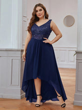 Load image into Gallery viewer, Elegant dresses Plus size Evening Dresses V-Neck Sleeveless A-LINE Sequin Floor-Length Gown 2023 ever pretty of Burgundy Elegant Prom Dress Wome
