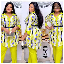 Charger l'image dans la galerie, Pantalon Dashiki avec manteau Long, 4 tailles africaines, costume 2 pièces pour femmes (TZ11 #), nouvelle collection 
