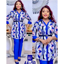 Charger l'image dans la galerie, Pantalon Dashiki avec manteau Long, 4 tailles africaines, costume 2 pièces pour femmes (TZ11 #), nouvelle collection 
