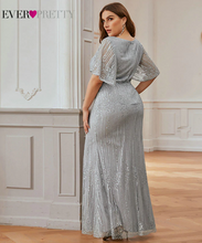 Load image into Gallery viewer, V-Neck Elegant Mermaid Pary Gowns Vestidos De Gala
