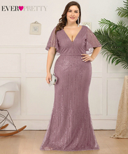 Load image into Gallery viewer, V-Neck Elegant Mermaid Pary Gowns Vestidos De Gala
