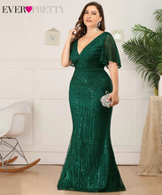 Load image into Gallery viewer, V-Neck Elegant Mermaid Pary Gowns Vestidos De Gala
