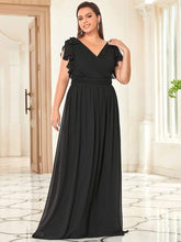 Charger l'image dans la galerie, Robes élégantes Grande taille 9XL Robes pour femmes Longue LIGNE A Manches courtes Col en V Robe longueur au sol 2023 Ever Pretty of Bridesmaid Women Dress 
